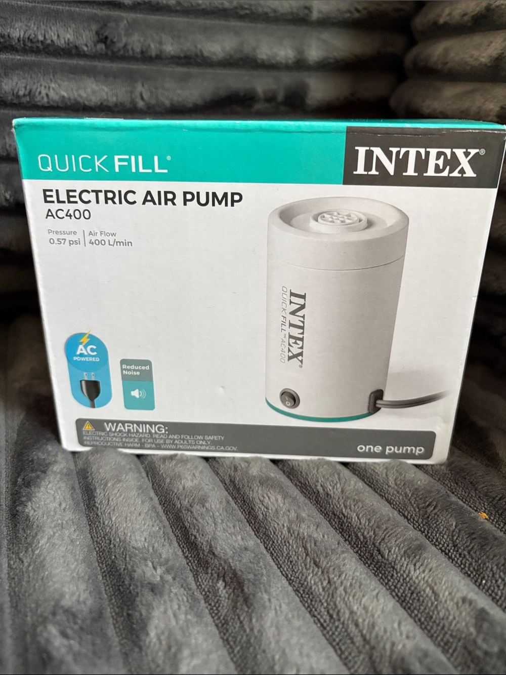 Intex Quick-Fill AC400 Electric Air Pump - White & Teal
